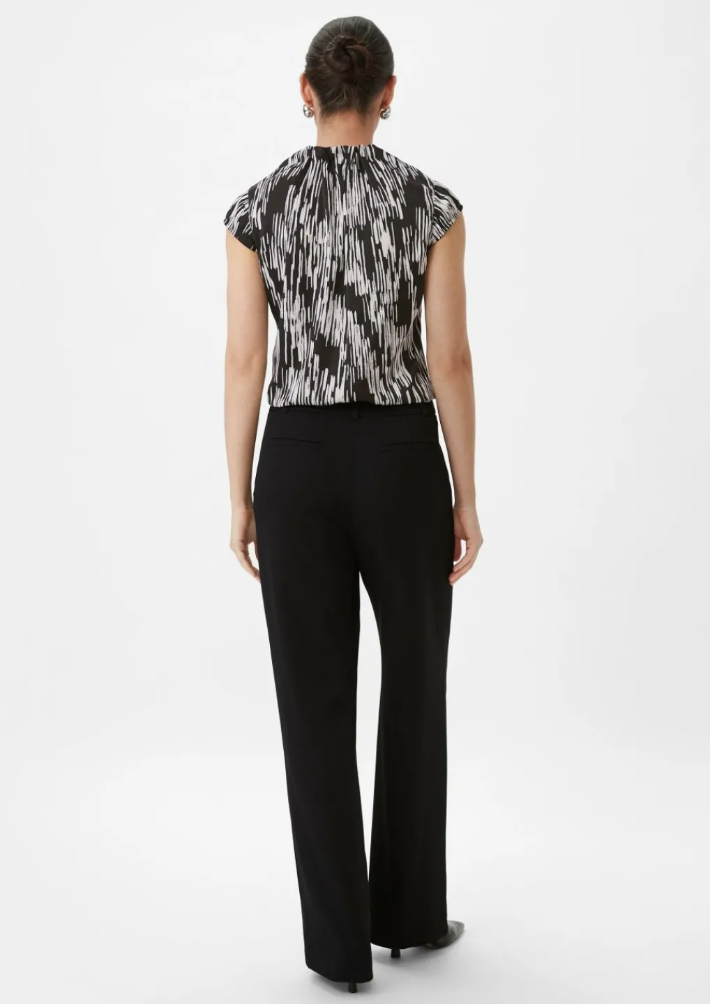 Geraffte Bluse mit All-over-Print-Comma Fashion