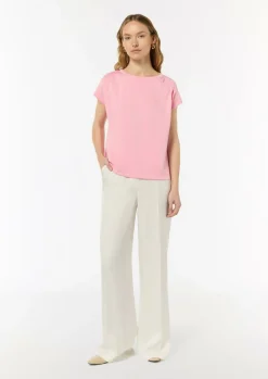 Gerafftes T-Shirt aus Scuba-Comma Sale