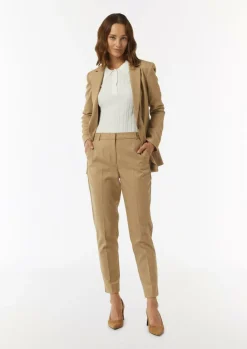 Gerippter Pullover mit Polokragen im Slim Fit-Comma Fashion