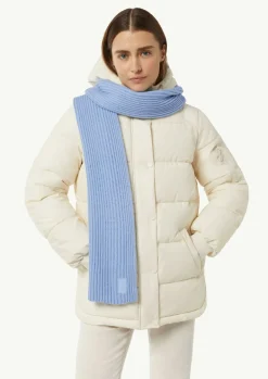 Gerippter Schal mit Label-Patch aus Wollmix-Comma Sale