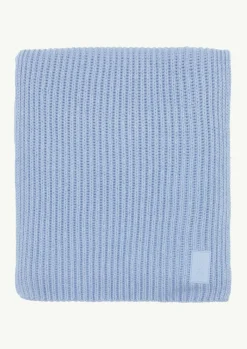 Gerippter Schal mit Label-Patch aus Wollmix-Comma Sale