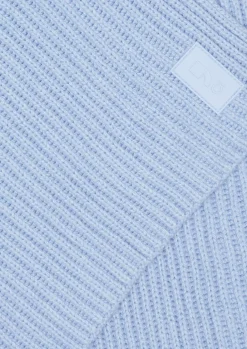 Gerippter Schal mit Label-Patch aus Wollmix-Comma Sale