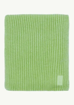 Gerippter Schal mit Label-Patch aus Wollmix-Comma Sale