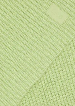 Gerippter Schal mit Label-Patch aus Wollmix-Comma Sale