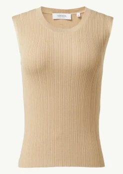 Geripptes Stricktop aus Viskosemix-Comma Hot