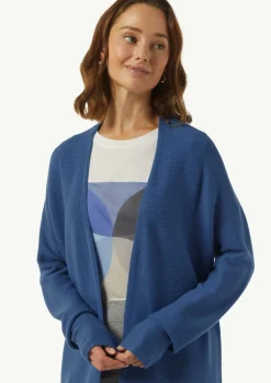 Gerippte Strickjacke im Relaxed Fit-Comma Sale