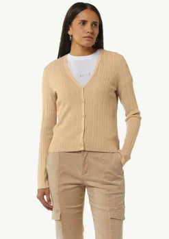 Gerippte Strickjacke im Slim Fit-Comma Best