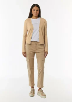 Gerippte Strickjacke im Slim Fit-Comma Best