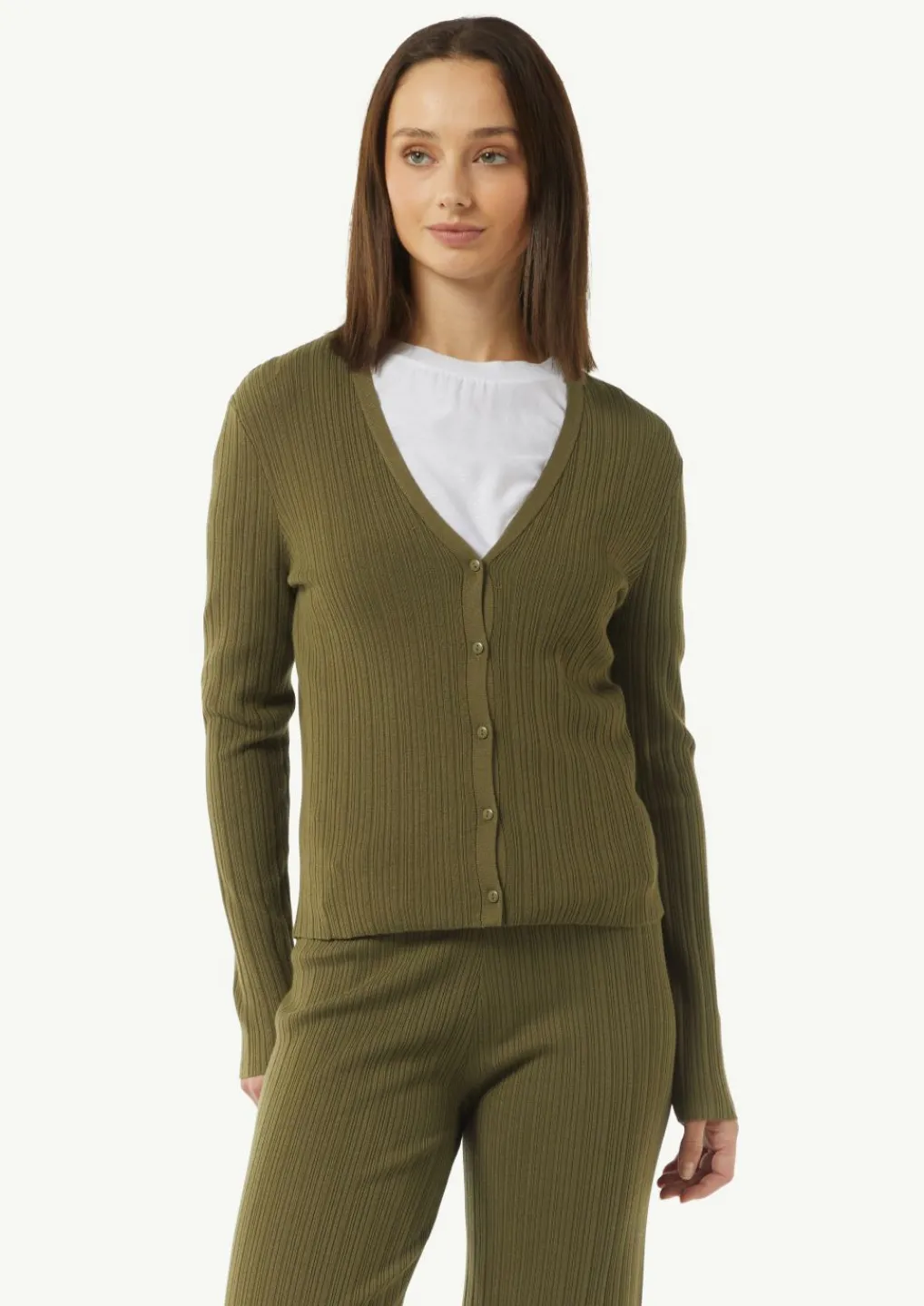 Gerippte Strickjacke im Slim Fit-Comma Outlet