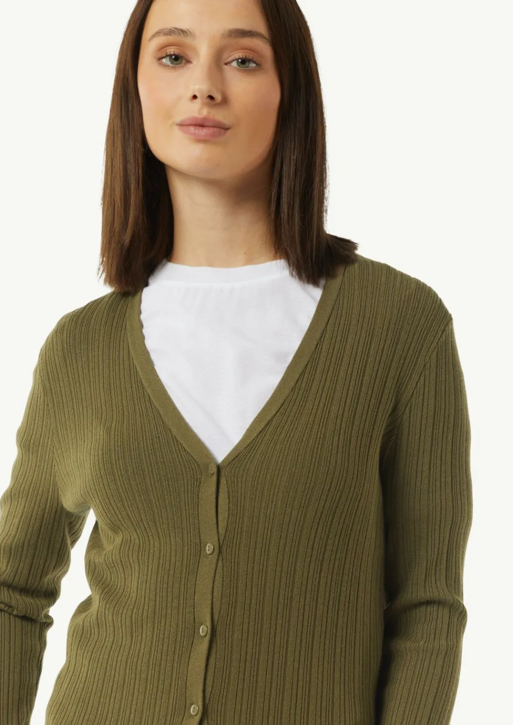 Gerippte Strickjacke im Slim Fit-Comma Outlet