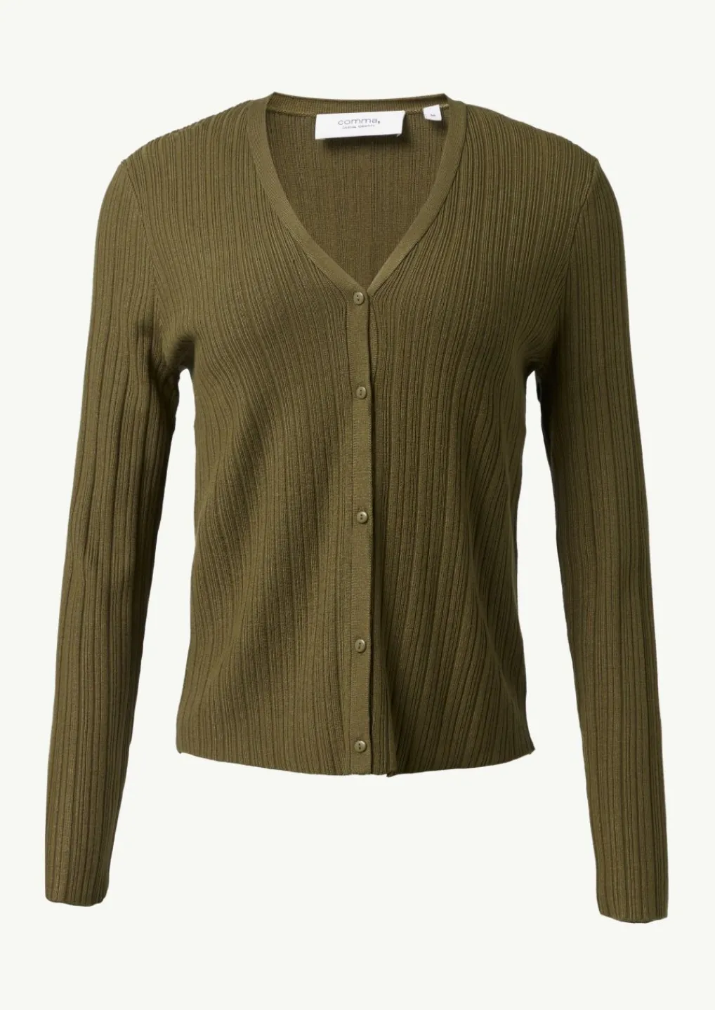 Gerippte Strickjacke im Slim Fit-Comma Outlet