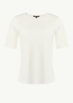 Geripptes T-Shirt mit Rundhalsausschnitt-Comma New