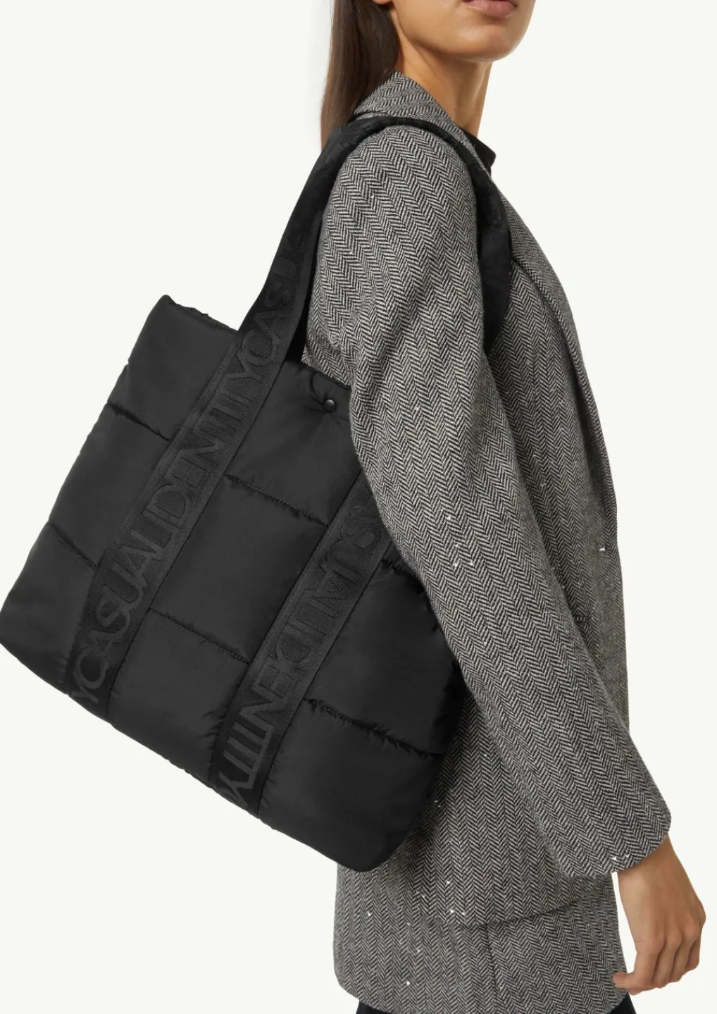 Gesteppter Shopper mit Logo-Details-Comma Sale