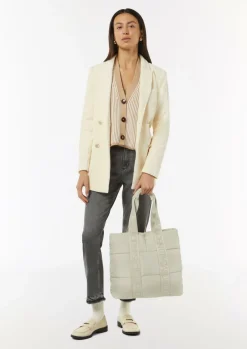 Gesteppter Shopper mit Logo-Details-Comma Online