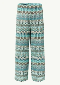 Gestrickte Culotte mit Wide Leg und Elastikbund-Comma Sale
