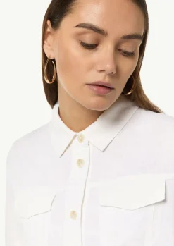 Hemdjacke aus Leinenmix-Comma Discount