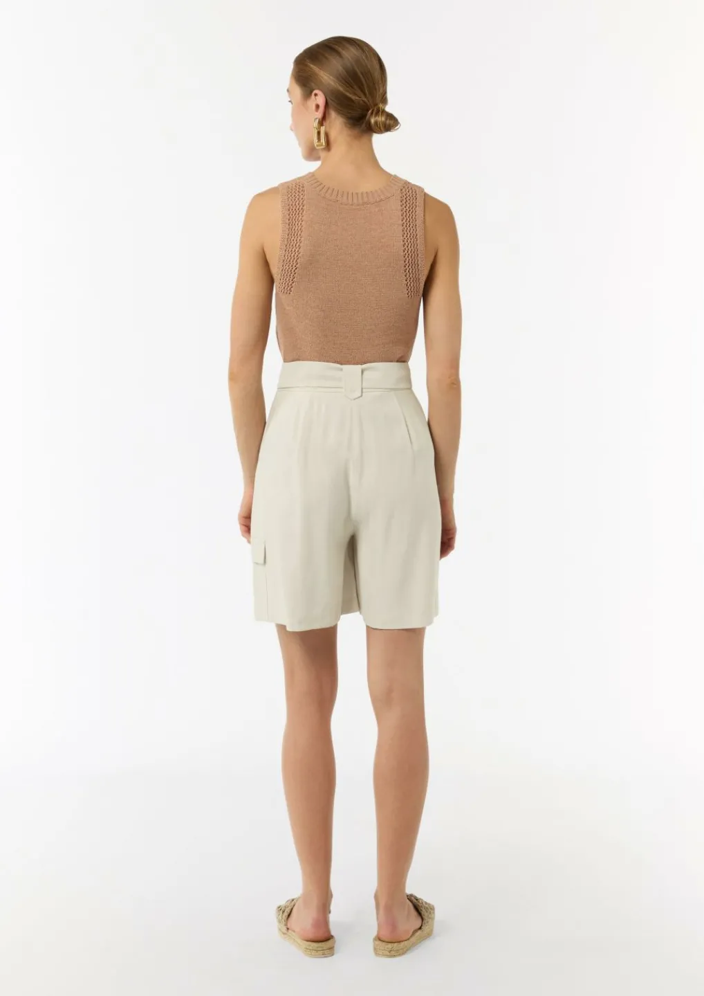 High Waist-Shorts mit Cargotasche-Comma Fashion