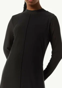 Hochgeschlossenes Midi-Kleid aus Mesh-Comma New