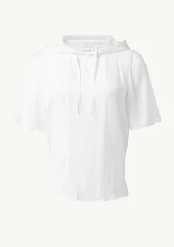 Hoodie-Bluse aus satiniertem Viskosemix-Comma Outlet