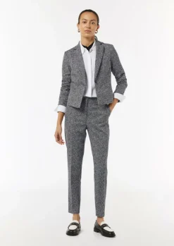 Jacquard-Blazer mit Reverskragen-Comma Fashion