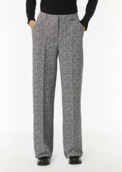 Jacquard-Hose mit Wide Leg-Comma New