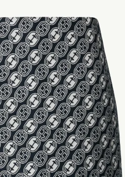Jacquard-Rock mit Logo-Muster und Reißverschluss-Comma Fashion