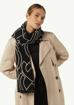 Jacquard-Schal mit Fransen-Comma Outlet