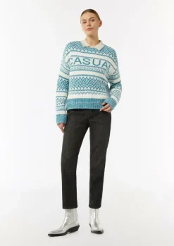 Jeans-Hose mit Lurex-Garn-Effekt-Comma Online