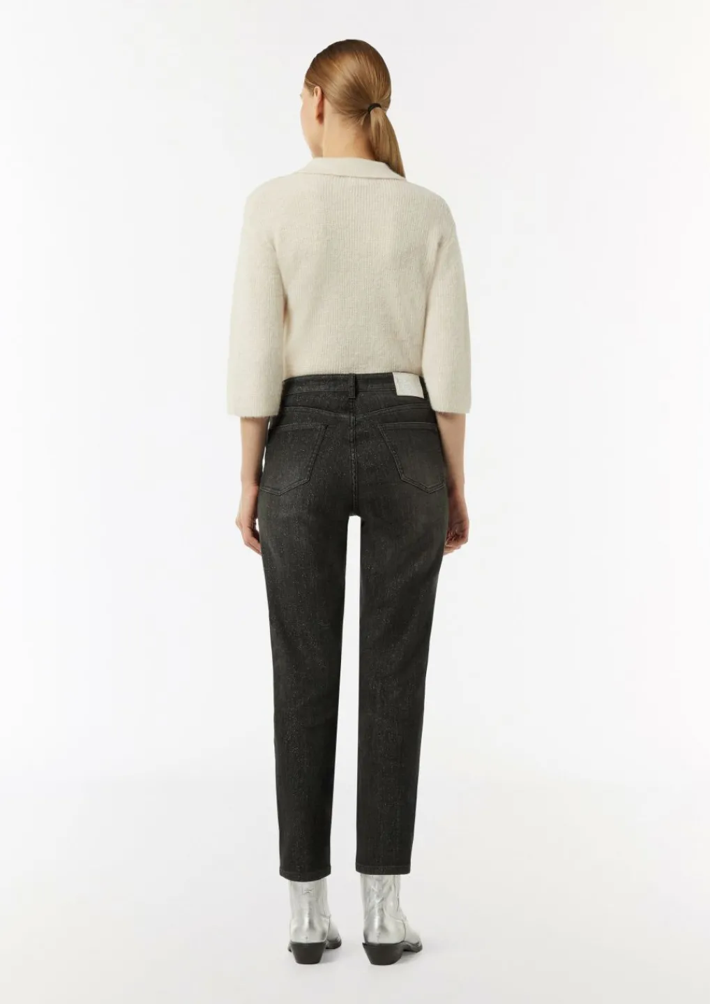 Jeans-Hose mit Lurex-Garn-Effekt-Comma Online