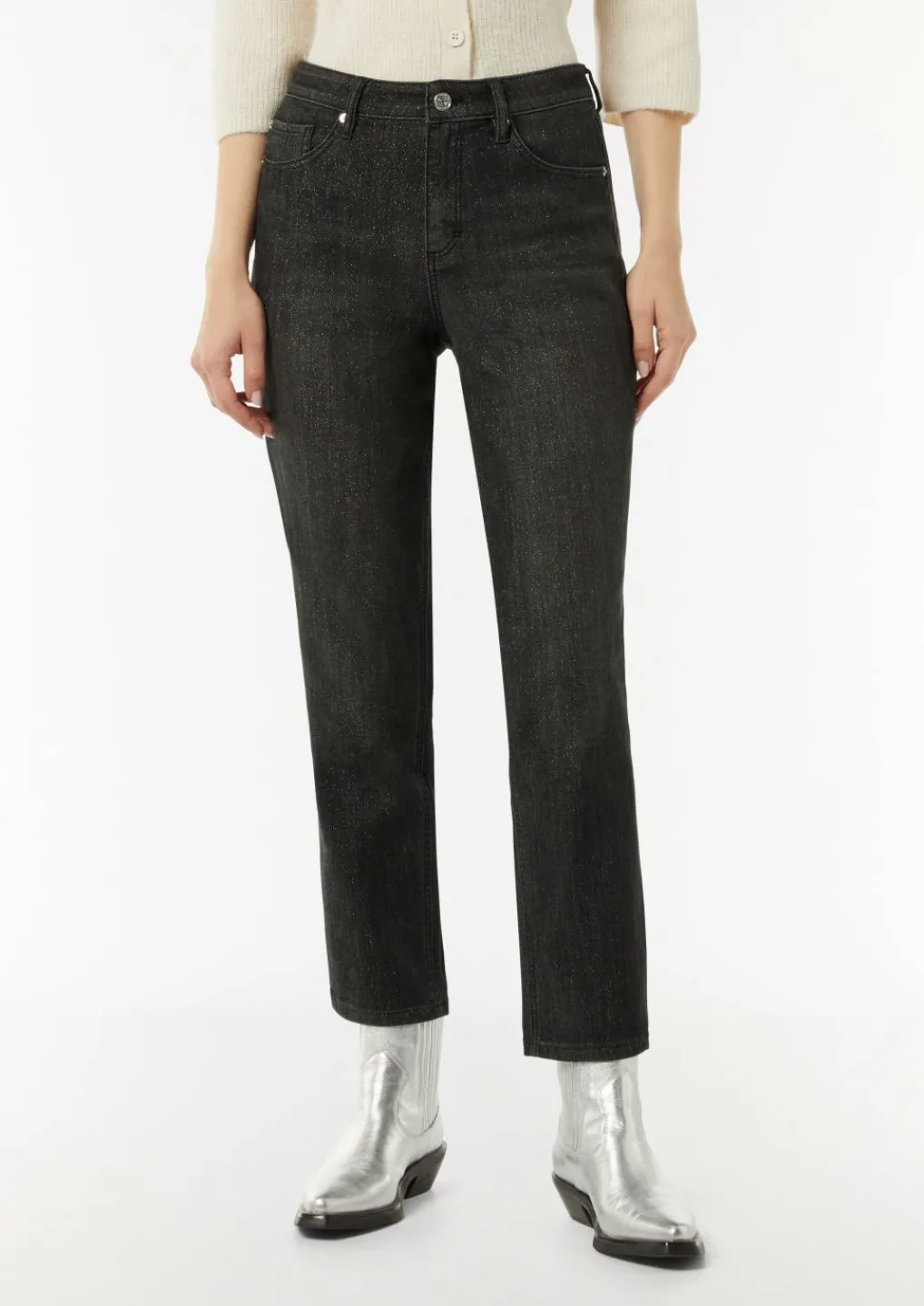 Jeans-Hose mit Lurex-Garn-Effekt-Comma Online