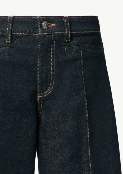 Jeans-Hose mit Wide Leg und Ziernähten-Comma Best
