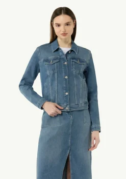 Jeansjacke aus Baumwollmix-Comma Outlet