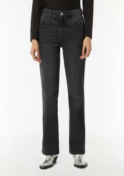 Jeans mit Flared Leg und Schmuck-Detail-Comma New