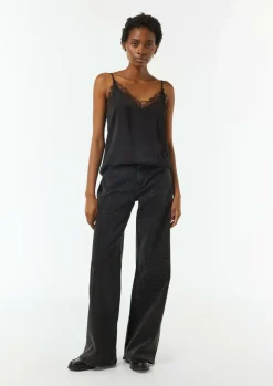 Jeans mit Schmuckstein-Besatz auf der Front-Comma Online