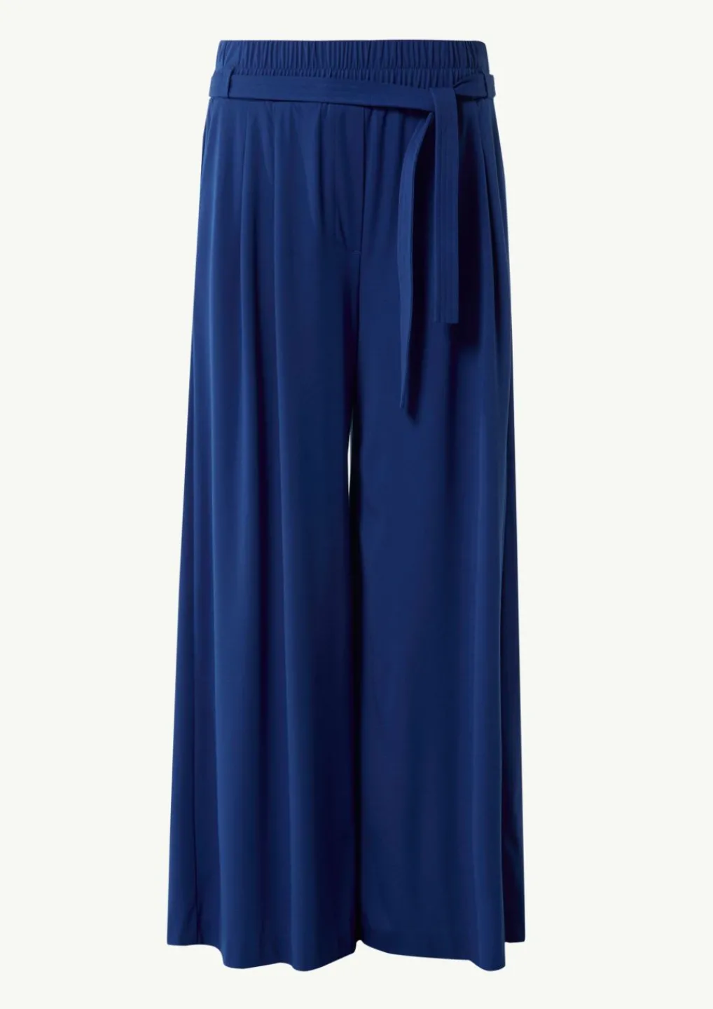 Jersey-Culotte mit Elastikbund und Bindegürtel-Comma Fashion