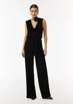 Jersey-Jumpsuit mit Wasserfall-Ausschnitt-Comma Best