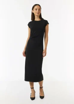 Jerseykleid im Slim Fit mit Drapierung und Schlitz-Comma Sale