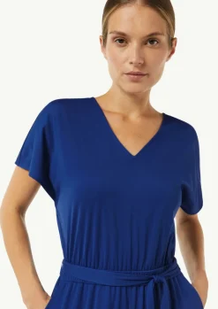 Jersey-Overall mit Taillengürtel im Loose Fit-Comma Online