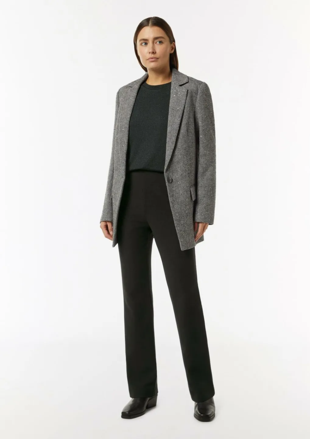 Jersey-Shirt mit Faltendetail und Glitzer-Effekt-Comma Sale