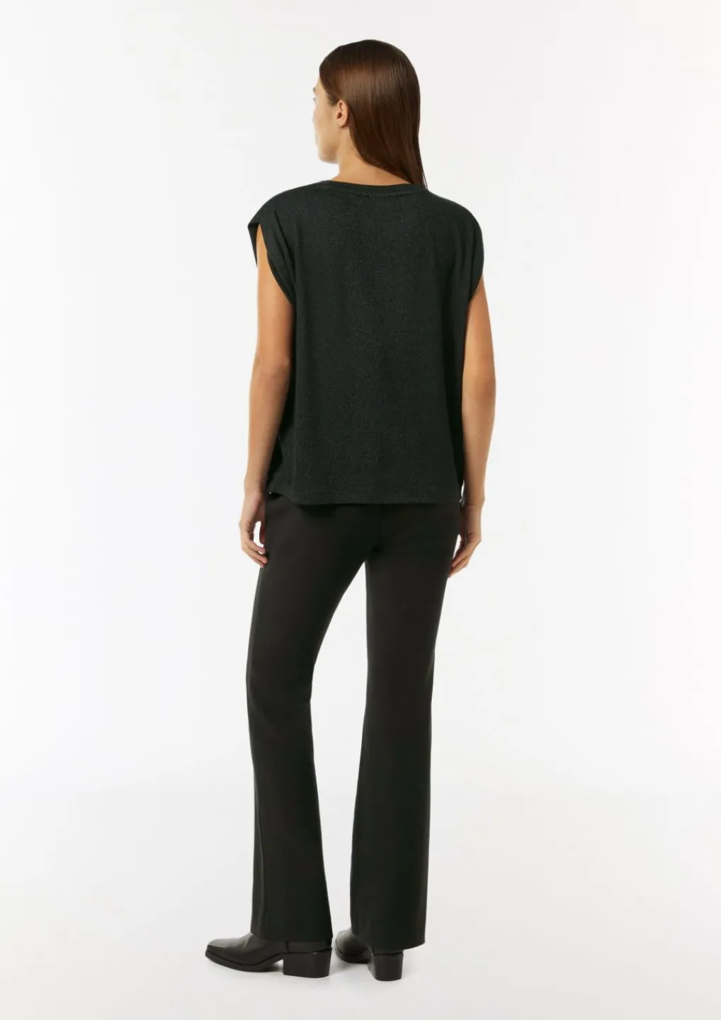 Jersey-Shirt mit Faltendetail und Glitzer-Effekt-Comma Sale