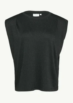 Jersey-Shirt mit Faltendetail und Glitzer-Effekt-Comma Sale