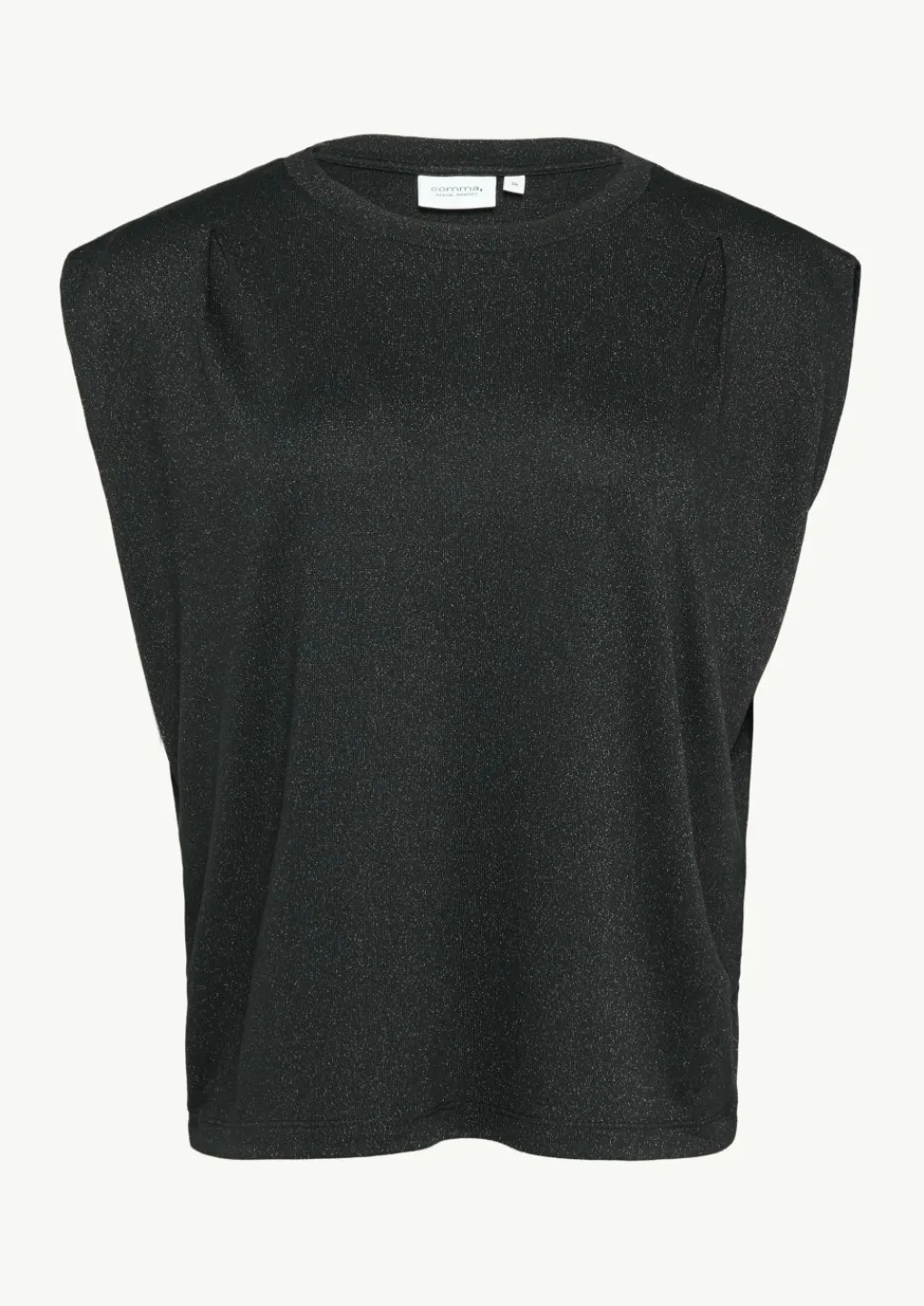 Jersey-Shirt mit Faltendetail und Glitzer-Effekt-Comma Sale
