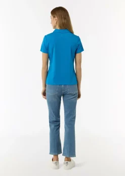 Jerseyshirt mit Polokragen-Comma Fashion