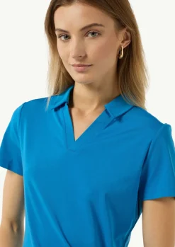 Jerseyshirt mit Polokragen-Comma Fashion