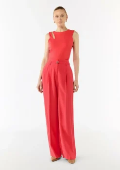 Jersey-Top mit Cut-Out an der Schulterpartie-Comma Online