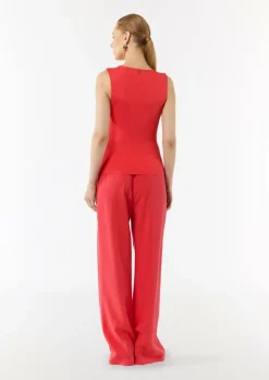 Jersey-Top mit Cut-Out an der Schulterpartie-Comma Online