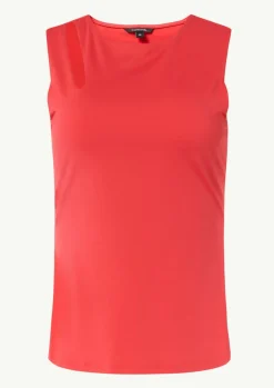 Jersey-Top mit Cut-Out an der Schulterpartie-Comma Online