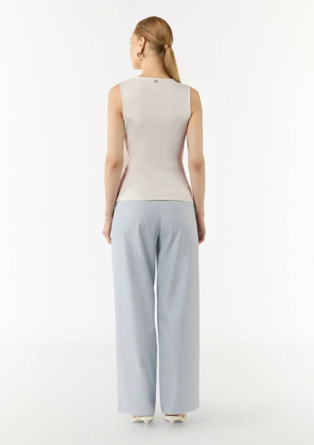 Jersey-Top mit Cut-Out an der Schulterpartie-Comma Fashion