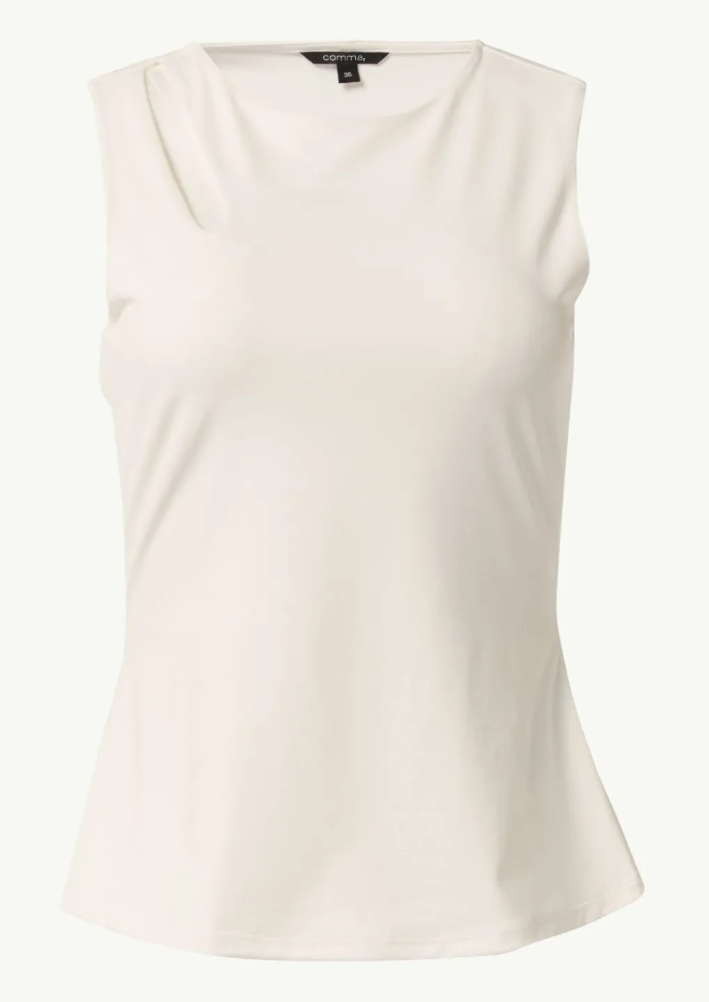 Jersey-Top mit Cut-Out an der Schulterpartie-Comma Fashion