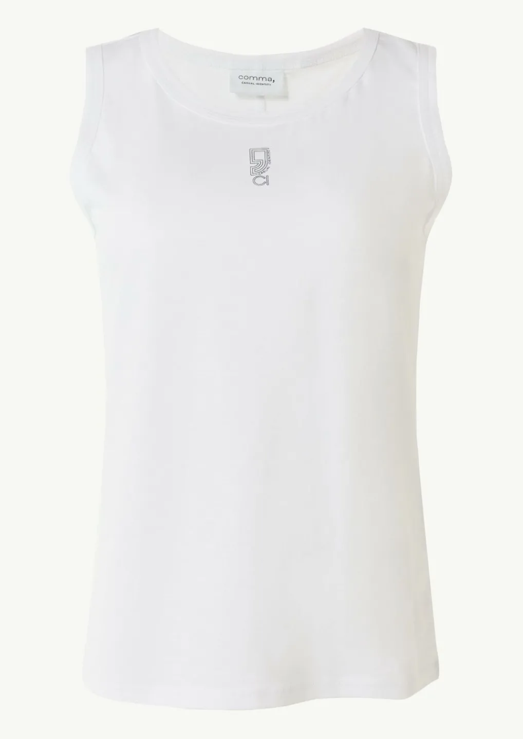 Jersey-Top mit Logo-Print-Comma Outlet